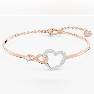 NWT SWAROVSKI Infinity Heart Jewelry Collection, Bracelets, Rose Gold